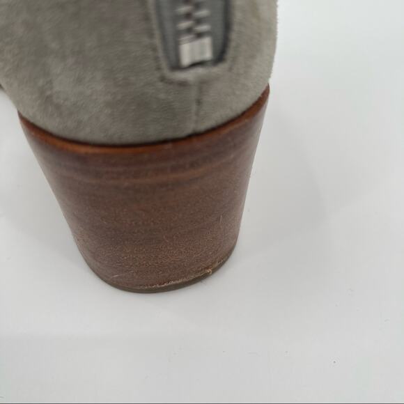 RAG & BONE Mari Block Heel Sandal Gray/Taupe Zipper & Buckle Size 39.5 US 9.5 - Picture 7 of 16